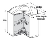 Mondo90D Carousel 335mm Door ProArc Grey
