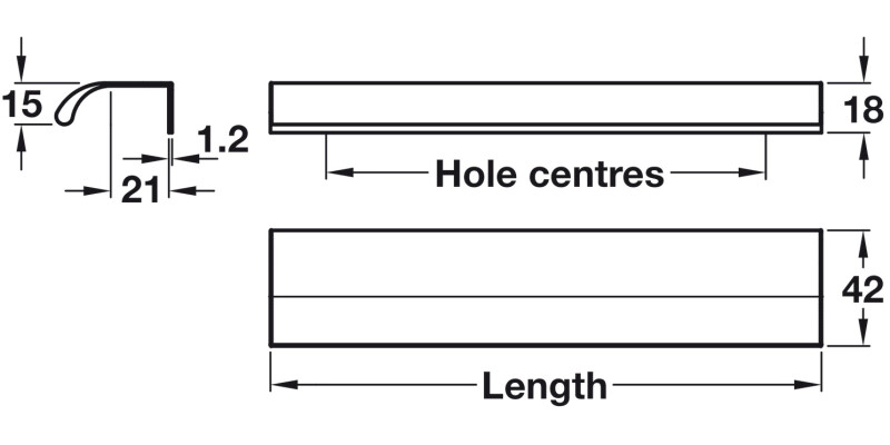 Ona Profile Hdl Alu Bru Grey 32mm cc