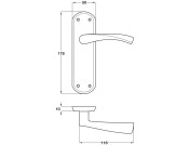 Olton Lever Hdls/Plt Latch ZA SN