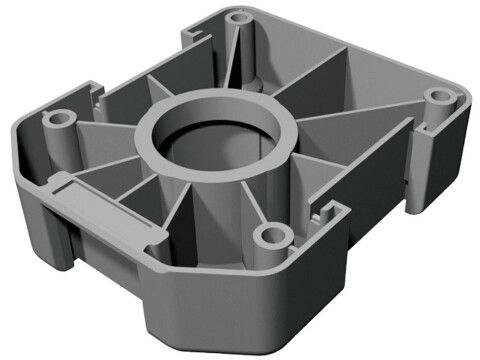 Plinth Foot Top Section, Plastic, Screw Mounting