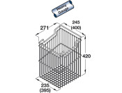 Laundry Basket Angled Chr 23.5Lts 300mm