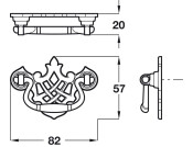 Caxton Drop Hdl ZA Bronze/Brushed 82mm