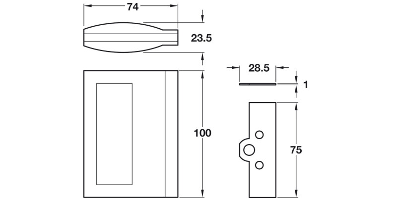 Pocket Sliding Door Hdl w Pull Alu SAA