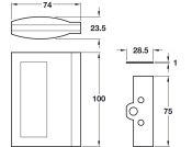 Pocket Sliding Door Hdl w Pull Alu SAA