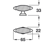 Twister Pull Hdl ZA Ant Pew 65x22mm