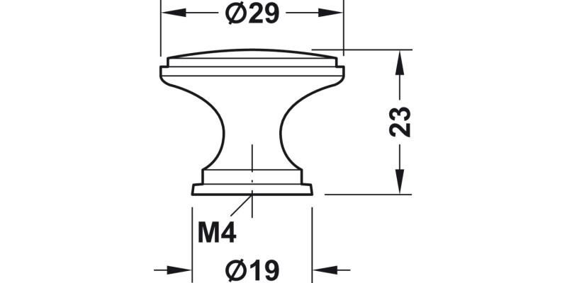 Angus Knob ZA Ant Brass D30x23mm
