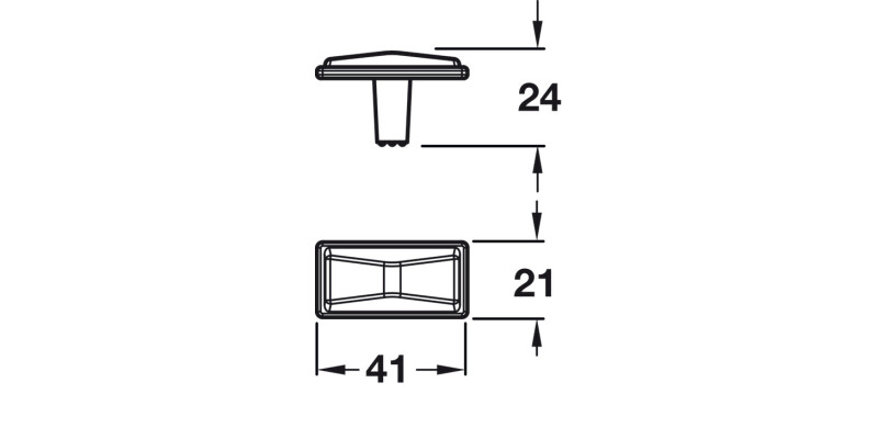 Shapes Knob ZA Ant Brs 41x21x24mm