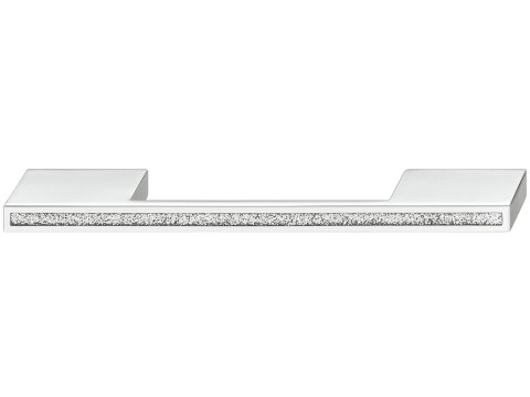 D Pull Handle, Zinc Alloy, Fixing Centres 160 mm, Glitter