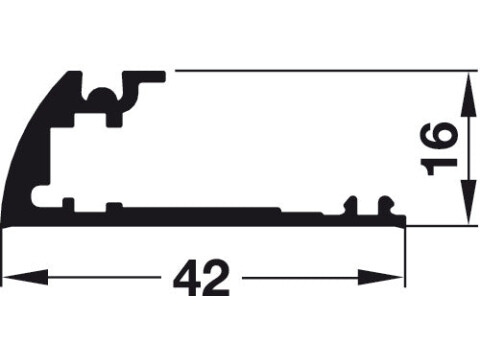 Front Track, for Vertically Sliding Cabinet Doors, Hawa-Libra 20 H