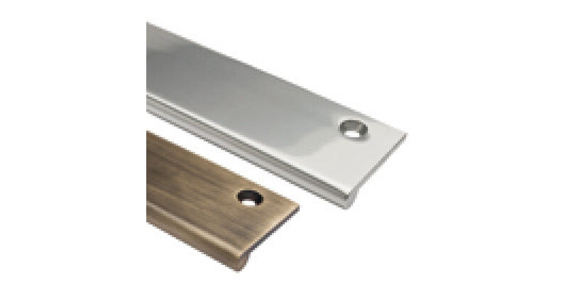 Edge Pull Handle, Solid Brass, 68 x 4 mm, Length 50-200 mm