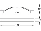 Jackson Bow Handle ZA Pol Nkl 128mm cc