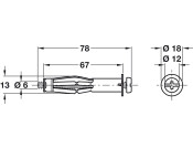 Fischer HM6 Metal Cavity Fixing D12x65mm