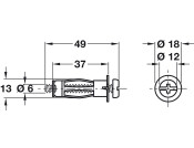Fischer HM6 Metal Cavity Fixing D12x35mm