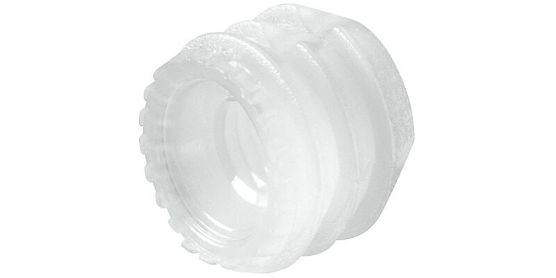 Glue In Sleeve, M4 - M8 Internal Thread, Plastic, with Grooves for Glue