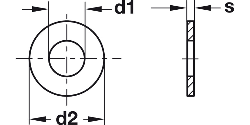 Washer D6.4/18x1.6mm St Glv