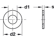 Washer D13.0/37x3.0mm St Glv