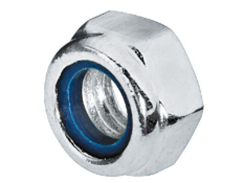 Hexagon Locking Nut, Galvanized Steel with Nylon Insert