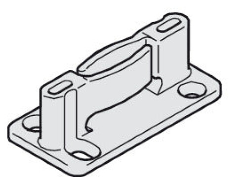 Bottom Guide, for Sliding Interior Doors, Hawa-Junior 160 & 160/B and 250 & 250/