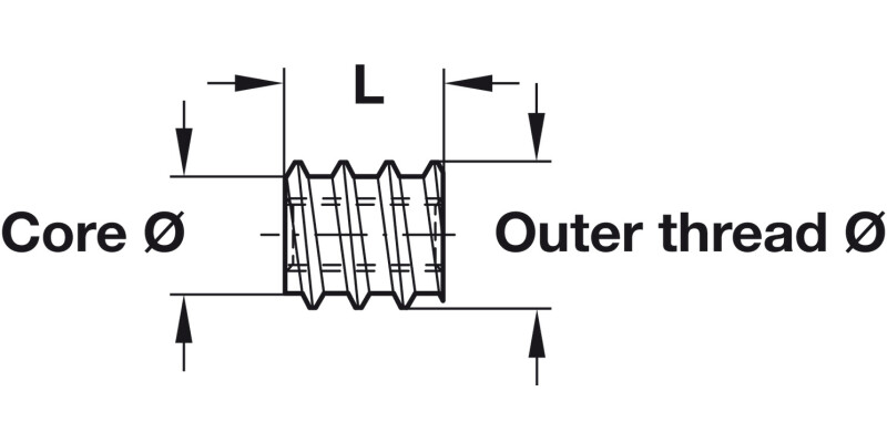 Screw-In Sleeve M6 D12x15mm St Brt