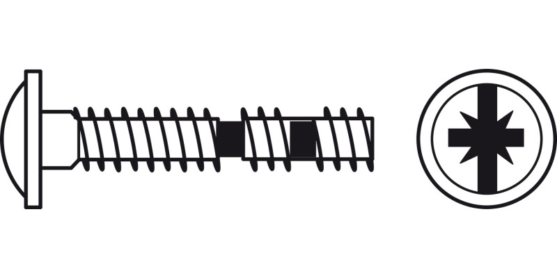 Snap off Screw M4x20-45mm SYC x100
