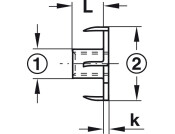 T-Nut Four Prong M12 D14mm St Bright