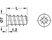Varianta Scr Ful Csk PZ2 D5.0x10.5mm Glv