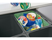 Blum/DWD Bin Set 600mm 2x8+2x32L DGrey