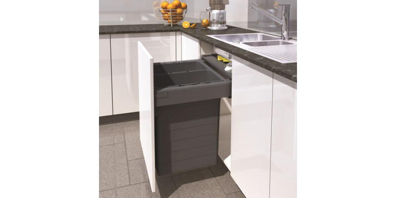 Blum/DWD Bin Set 600mm 2x42L DGrey