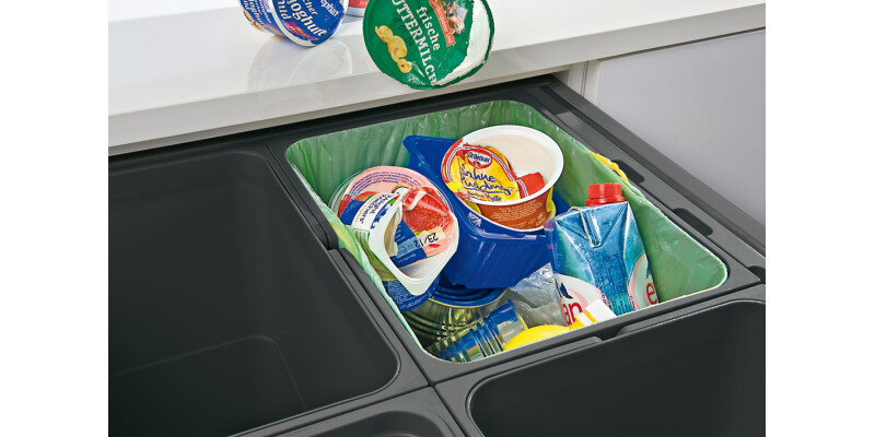 Blum/DWD Bin Set 600mm 2x42L DGrey