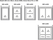 Blum/DWD Bin Set 600mm 2x42L DGrey