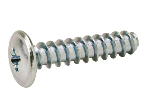 Panel Mounting Screw, Flat Head with PZ Cross Slot, Fully Threaded, for &Oslash; 5 mm D