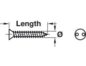Security Screw 2 Hole Csk TH5 4.2x32mm