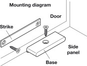 Slim Magnetic Catch 5kg Screw St/Pl Wht