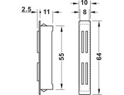 Magnetic Catch 8kg Screw St/Pl White