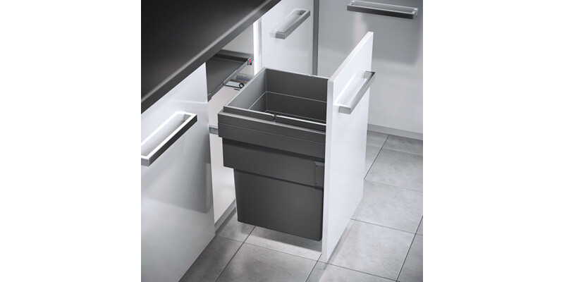 Pull Out Waste Bin, Single Bin, Hailo Cargo Synchro