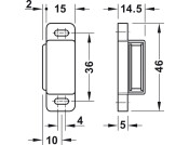 Magnetic Catch 2.0kg Screw St/Pl White