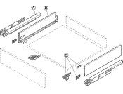 Dynapro Drawer Runner Full 70kg 450mm SZP