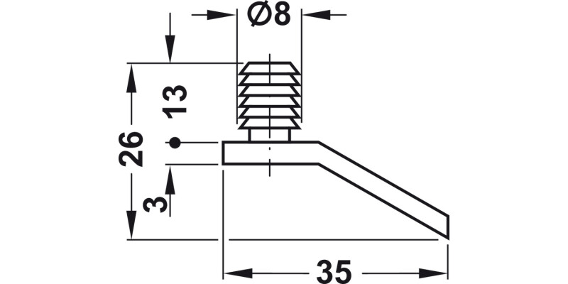 Drawer Lever Type Stop Plastic