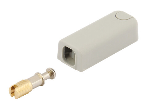 Push Catch, Sprung, for Opening Doors without Handles, Plastic and Steel