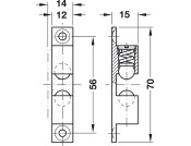Twin Ball Catch 70mm Brass