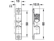 Twin Ball Catch 60mm Brass