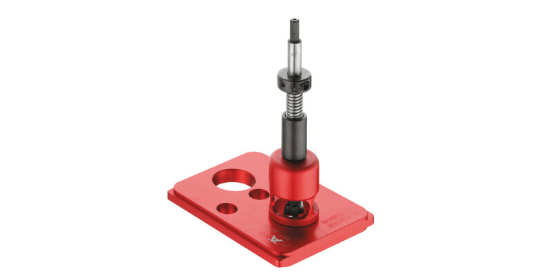Jig Supplement, for Minifix 15 Cabinet Connector, H&auml;fele Red Jig