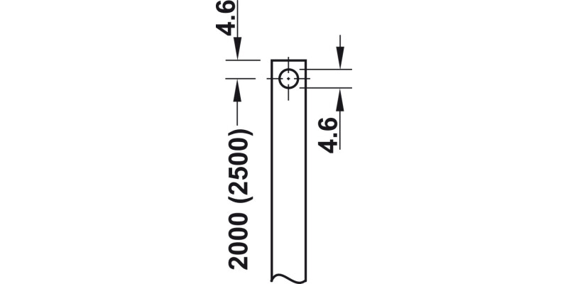 Profile Rods 2500mm High Doors St Galv