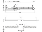 Soft Close Mechanism for Metal Drawers Grey