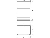One2Five Waste Bin 26L Pl Lt Grey
