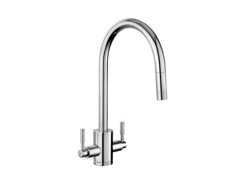 Mixer Tap, Dual Lever, with Pull Out Spray, Rangemaster Aquatrend