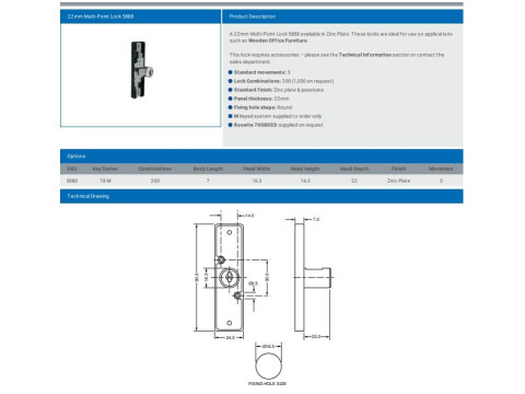 L&F 5688 MULTI POINT LOCK