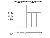 eXTray Beech Cutlery Ins 420/400-600mm