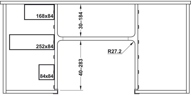 Banio Add Fixing Rail for Storage White