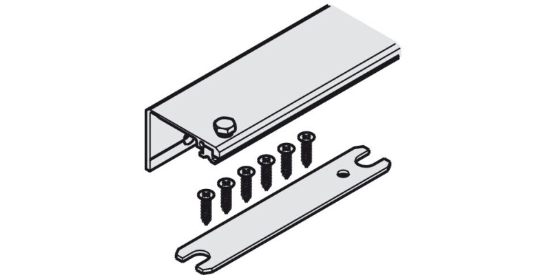 Connecting Bracket, for Wood, for Pivot Sliding Cabinet Doors, Hawa-Concepta
